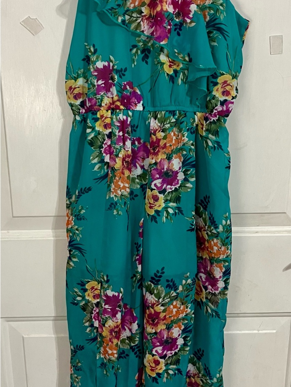 Kids Teal Floral One-Piece Jumper
